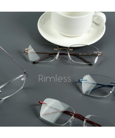 Eyekepper Frameless Reading Glasses for Women - Lightweight Rimless Design in Gold +2.00 - Stylish & Comfortable Optics for Enhanced Vision - Buy Online on GoSupps.com