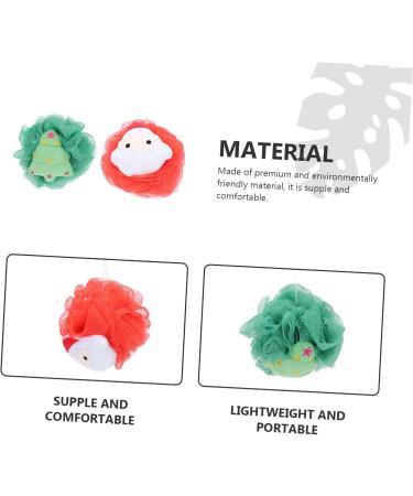 2pcs Exfoliating Bath Ball & Back Scrubber Set - Soft Mesh Shower Loofahs for Body Wash & Spa Experience - Buy Online on GoSupps.com