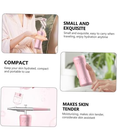 minkissy Oxygen Injector Water Replenishment Instrument Portable Facial Face Air Brush Mist Spray Nano Face Moisturizer High Pressure Pink Steamer Stainless Steel - Buy Online on GoSupps.com