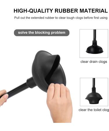 SetSail Heavy Duty Toilet Brush and Plunger Set - Black | Bathroom Cleaning Essentials - Buy Online on GoSupps.com