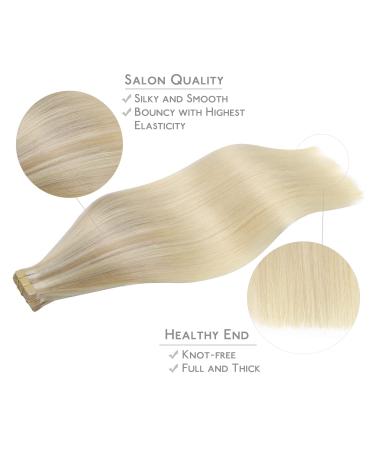 Shop If-alife 20pcs Remy Real Hair Tape Extensions - 22 Inch Ashblond & Gold Blonde | Silky Straight Invisible Skin Weft - Buy Online on GoSupps.com