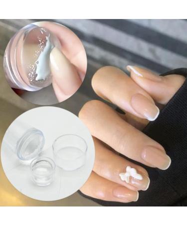 Clear Silicone Jelly Stamper Double Sided Nail Art Stamper Transparent Nail Stamp Scraper Nail Art Jelly Stamper Manicure Silicone Nail Stamper French Tip with Scraper for Nails Manicure Tools - Buy Online on GoSupps.com