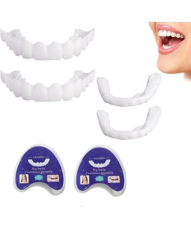 Flipped Warm Cosmetic Veneers - Temporary Upper & Lower Snap-On Prostheses for Bad Teeth - Buy Online on GoSupps.com
