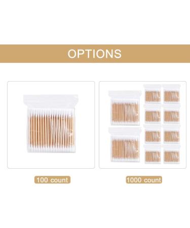 Decdeal Cotton Swabs - 1000 Count Double Tip Ear Cleaning Swabs with Wooden Sticks for Gentle Hygiene - Buy Online on GoSupps.com