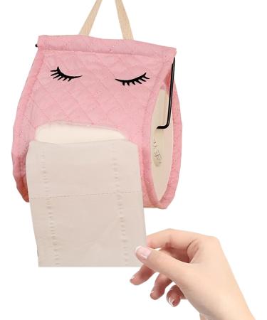 Toilet Paper | Hangable Cotton Cute Eyelash Shape Toilet Paper Organizer for Bathroom | Toilet Paper Dispenser Box for Camping Bathroom RV Car Travel No Glue or Drill Needed Lencyh Pink - Buy Online on GoSupps.com