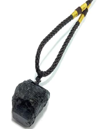 Buy Oralgo Irregular Stone Trailer Necklace - Unique Black Tourmaline Choker & Long Sweater Chain for International Shipping - Buy Online on GoSupps.com