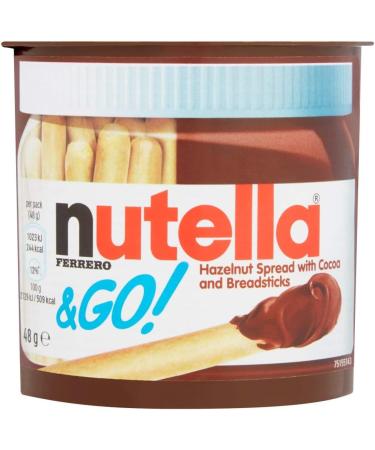  Skippys Nutella & Go Pack of 12 cocoa spreads with breadsticks 48g - Buy Online on GoSupps.com