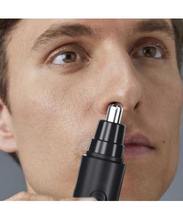Nose Hair Scissors for Men - 2024 Multifunctional Painless USB Rechargeable 360 Rotating Blade Waterproof Nose & Ear Hair Removal - Black - Buy Online on GoSupps.com