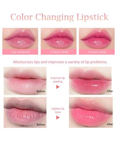 3Pcs Korean Mood Lip Balm Gift Set - Long Lasting Color Change Lipstick Stain - Peach, Strawberry, Grape Tinted Lip Balms - pH Lip Color Changing Gloss for Women & Girls - 3 Count Pack - Buy Online on GoSupps.com