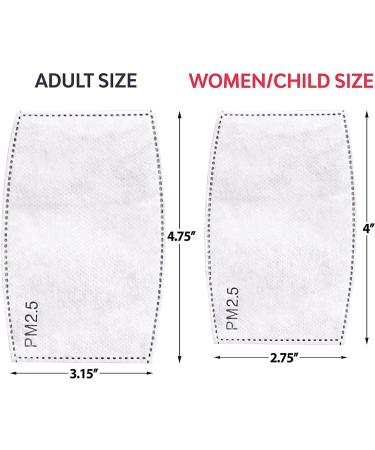 100pcs PM2.5 Activated Carbon Filters for Kids Masks | 5 Layer Dustproof & Breathable Inserts - Buy Online on GoSupps.com