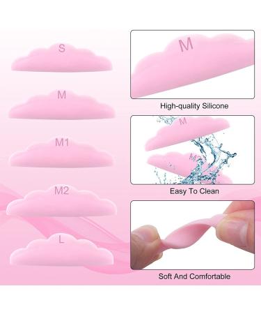 Eyelash Lifting Lift Pads (5 Pairs) - Permanent Wave & Shaft | Replacement Pads (10 Stk) | S/M/M1/M2/L Sizes | P-Beauty Pink Cosmetic Accessories - Buy Online on GoSupps.com