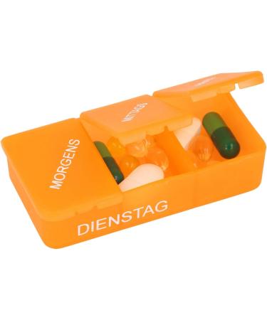 com-four 2x 7-Day Medication Dispenser - Easy Read Pill Box for Morning Noon Evening - Weekly Tablet Organizer with Divider - Alpine White - Buy Online on GoSupps.com