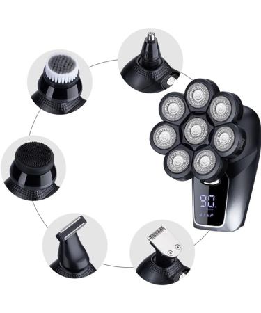 6-in-1 8D Bald Head Shaver for Men | Electric Razor with LED Display | Portable & Multifunctional - Buy Online on GoSupps.com