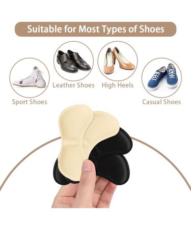 flintronic 6 Pairs Sneaker Repair Patch Heel Patch Shoe Heel Repair Sneaker Leather Heel Protector Heel Pad Repair for Most Types #3 6 Pairs Skin Color + Black - Buy Online on GoSupps.com