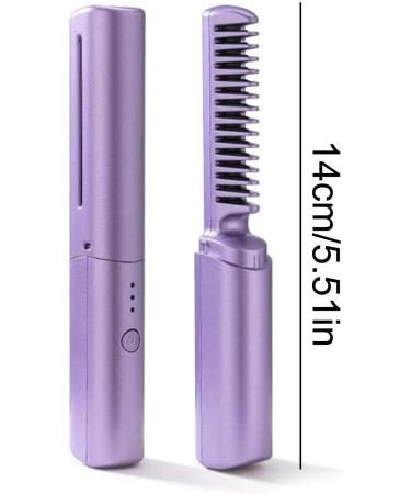 Buy Okngr Portable Cordless Hair Straightening Brush - 3 Temperature Settings Auto-Off Anti-Scald USB C Rechargeable - Perfect for Travel - Purple - Buy Online on GoSupps.com