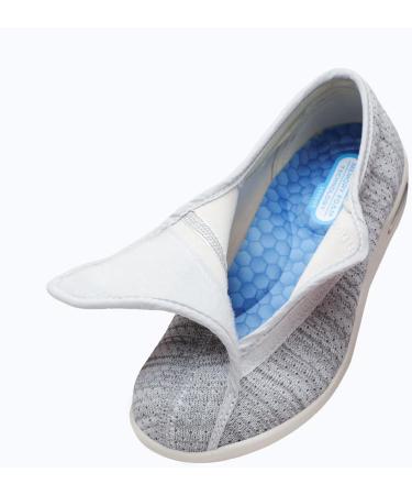 Buy Men's Extended Width Lightweight Diabetic Edema Shoes | Orthopedic Cozy Arthritis House Shoes for Swollen Feet Relief - Dark Gray - Buy Online on GoSupps.com