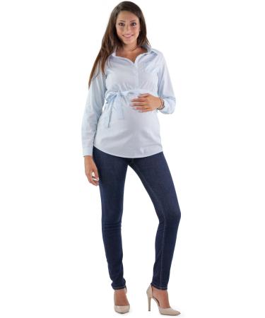 Milano Maternity Jeans - Ultra Stretch Butter Soft Denim for Pregnant Women | High Waisted Over The Bump Band | Comfortable Slim Fit Clothing - Size 12 - Buy Online on GoSupps.com