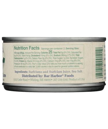 Bar Harbor Clams Chopped - 6.5 Oz. - Pack of 2 - Buy Online on GoSupps.com