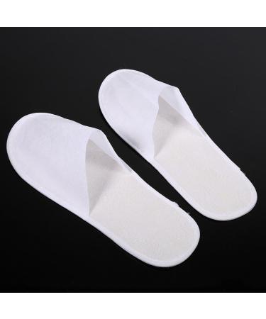 Disposable Spa Slippers 10 Pairs - Unisex Close Toe Hotel Guest Slippers - Bulk Pack for Travel, Home, Nail Salon - Fits Universal UK Men and Women - Buy Online on GoSupps.com