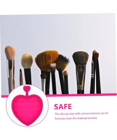 WOFASHPURET Makeup Brush Cleaning Pad brush cleaning Bowl makeup gadgets Brush Cleaning Mat Brush cleaning tool silicone cleaning brush Makeup Brush Cleaner Mat Silica gel portable face brush 12x9cm Rosy - Buy Online on GoSupps.com