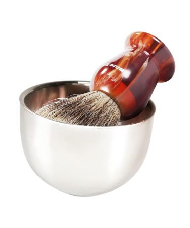 Ipetboom Shaving Brush for Men | Beard Brush & Hairdressing Bowl | Optimal Shave Tool for Men & Kids - Buy Online on GoSupps.com
