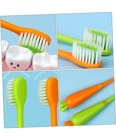 Magiclulu 4-Piece Cartoon Carrot Children's Toothbrush Set - Travel-Friendly Daily Use Oral Care - Buy Online on GoSupps.com