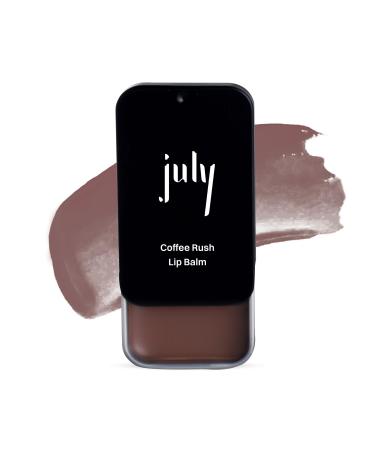 July Coffee Rush Lip Balm 24hr Moisturization for Dry & Chapped Lips Hydrate & Lighten SPF 15 Soft Plump Lips Enriched with Jojoba Seed Oil & Sweet Almond Oil For Women & Men 10gm