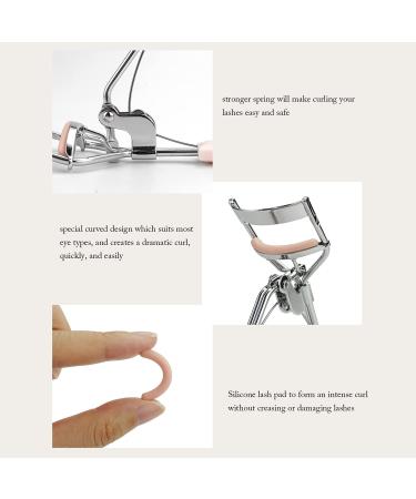 Eyelash Curler & Comb Set with 2 Refill Pads - Pink | Shop Internationally at Your Store Name - Buy Online on GoSupps.com