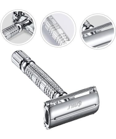 Minkissy Manual Double-Sided Razor Shaver for Men - Durable Alloy Fingertip Laceration Knife - Buy Online on GoSupps.com
