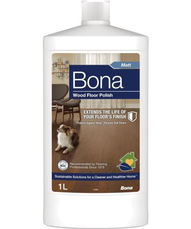 Bona Wood Floor Polish 1 Litre Bottle - Matt Finish Wood Floor - Matt