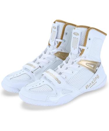 Shop Adoff Unisex Boxing Shoes - Men s & Women s Muay Thai Taekwondo & Martial Arts Training Footwear - Breathable White Gold (EU Sizes 46-47) - Buy Online on GoSupps.com