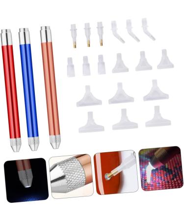Beavorty 3Sets Nail art drill pen mosaic painting pen diamond pickup pen diamond dotting pen dotting pen head tip nail gems dotting tool nail art kit shine 5d aluminum alloy nail polish 13.6x1.3cm Assorted Color - Buy Online on GoSupps.com
