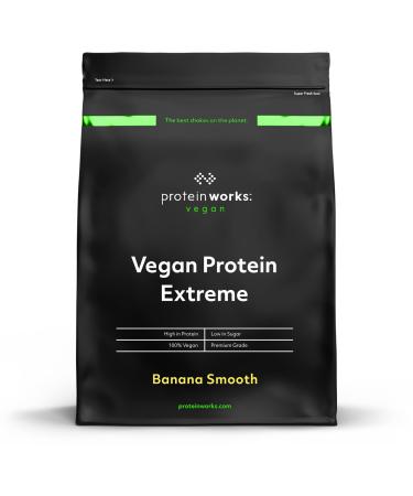 Protein Works - Vegan Protein Extreme | 29g Plant Based Protein | Added Vitamin Blend | 14 Servings | Banana Smooth | 500g Banana Smooth 500g - Buy Online on GoSupps.com