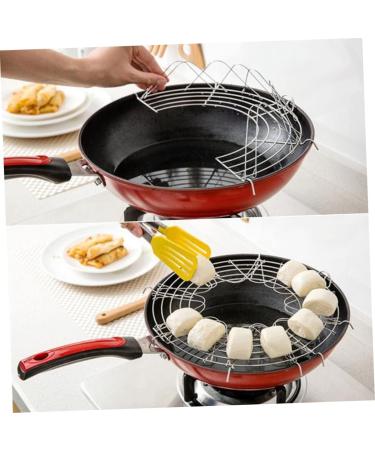 PRETYZOOM 6 Pcs Fry Pan Tempura Rack Tempura Drainer Grilling Cooling Rack 14 Inch Wok Frying Oil Draining Rack BBQ Cooling Rack Drain Rack Fryer Rack Food Kitchen Utensils Stainless Steel - Buy Online on GoSupps.com