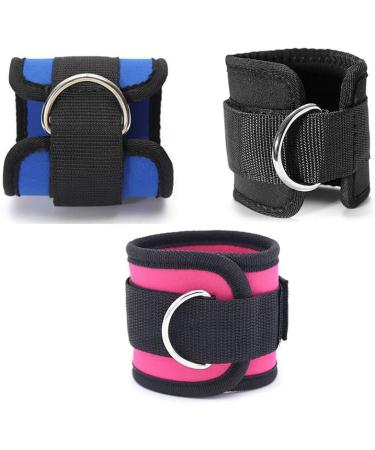 Kecung Adjustable D-Ring Ankle Strap Buckle Body Building Resistance Band Gym Multi Thigh Leg Ankle Cuffs Power Weight Lifting Fitness Rope Rose Red - Buy Online on GoSupps.com