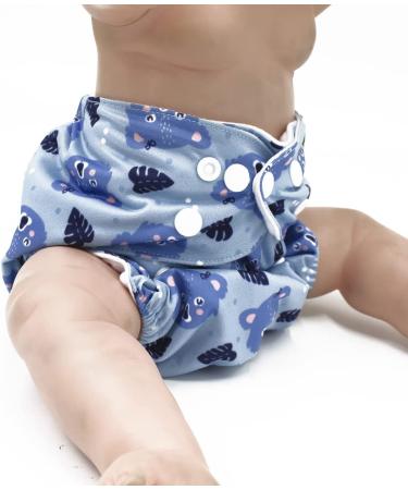 Mumsbest Baby Boy Cloth Diapers 6 Pack - Reusable Washable Nappies with Inserts - Random Color Lucky Bag (Boy) Blue - Buy Online on GoSupps.com