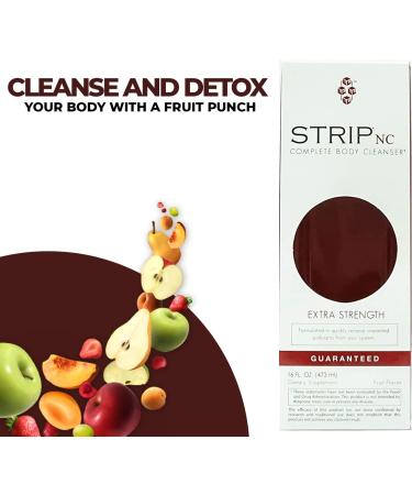 Strip Detox Drink - Powerful 1-Hour Body Cleanse & System Cleanser - Fruit Punch Flavor 16 oz - For Men & Women - Buy Online on GoSupps.com