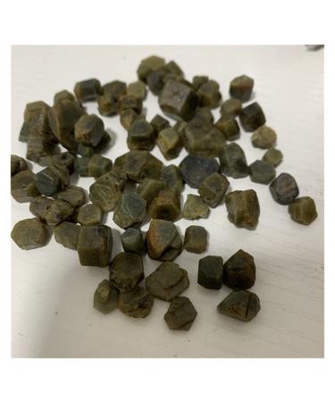 Natural Crystal Rough Natural Crystal Rough 100g Natural Stones and Minerals Yellow Green Corundum Crystals Rough Gemstone Specimen Home Goods