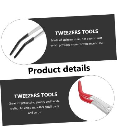 Housoutil 2-Part Tweezers Set - Stainless Steel Household & Laboratory Tools for College Stamp Collecting & Universal Use - Buy Online on GoSupps.com