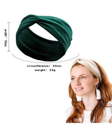 ELANE 10 PCS Velvet Turban Headbands for Women - Adjustable, Non-Slip Boho Style for Yoga & Shopping - Buy Online on GoSupps.com