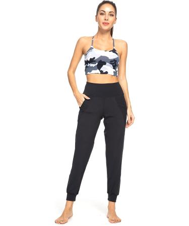 Kcutteyg Women's High Waisted Joggers with Pockets for Running and Sports - Black, Medium - Buy Online on GoSupps.com