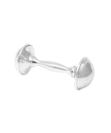 Brillibrum Design Silver Plated Baby Rattle with Bell - Metal Teething Ring & Motor Skills Toy - Buy Online on GoSupps.com