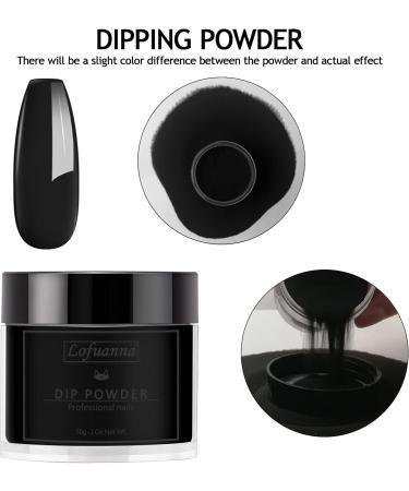 Lofuanna 30g Black Dip Powder Nail Dipping for French Nail Art - Salon Quality, No Lamp Needed, Odor-Free & Long-Lasting (005) - Buy Online on GoSupps.com