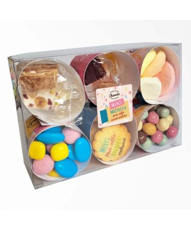 CHOCOLATE MERCI MAITRESSE MAITRE - SET OF 6 TIMBALES - CHOCOLATE END OF SCHOOL YEAR (Merci Maitresse Version) - Buy Online on GoSupps.com