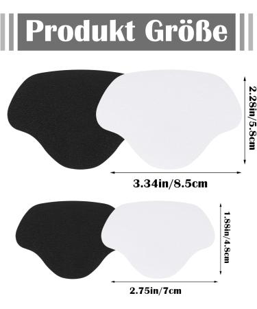 12 Pairs Heel Protection Patches - Self-Adhesive Shoe Heel Cushions for Leather & Sports Shoes (Black & White) - Buy Online on GoSupps.com