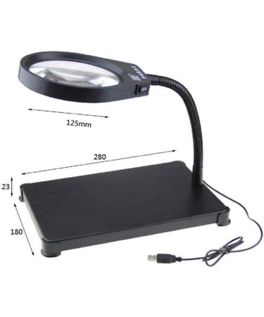 Lightweight Magnifying Glass 10 Times Desktop Magnifying Glass with Led Light Hd Optical Glass Lens for Reading Newspaper Lofty Ambition - Buy Online on GoSupps.com