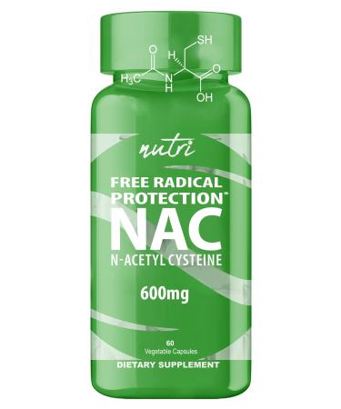 Nature's Fusions NAC Supplement N-Acetyl Cysteine - NAC 600 mg - Anti Aging Supplement Antioxidant Supplement Liver and Lung Support Boost Glutathione - N Acetyl Cysteine (60 Capsules)