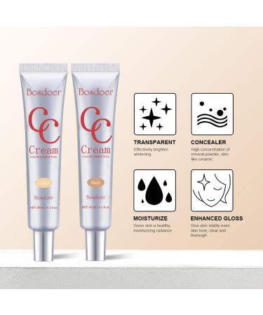 Bosdoer Color-correcting CC Cream (2PCS light color) - Buy Online on GoSupps.com