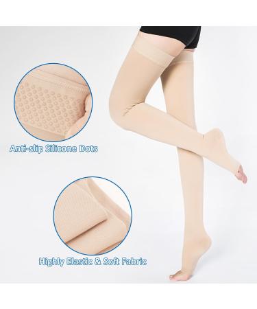 Buy Bella Medical Compression Stockings 20-30 mmHg for Men & Women | Thigh Support Edema Socks XXL Beige - Buy Online on GoSupps.com