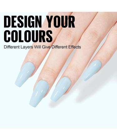 TOMICCA Baby Blue Gel Nail Polish - Long Lasting Sky Blue UV/LED Soak-Off Gel, Perfect for Manicure Salon or DIY at Home - Buy Online on GoSupps.com